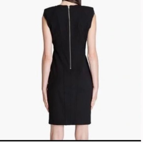 EUC Helmut Lang Wool Blend Cap Sleeve Alloy Sheath Dress - Picture 8 of 15